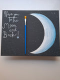 I Love You to the Moon and Back – Hand & Footprint Keepsake