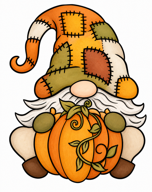 Gnome with Pumpkin Paint Kit